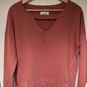 Mate the Label Cutout Sweatshirt Rose